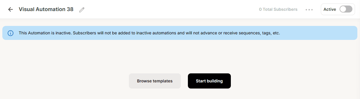 Create a New Visual Automation in Kit
